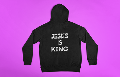 Poleron "Jesus is king", color Negro